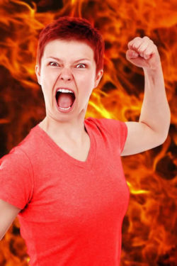 Wut kontrollieren lernen Wut Frau Feuer Aerger anger