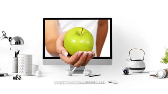 Apfel-Bildschrim-pc-hand-apple