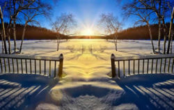 Würde leben am Arbeitsplatz sonne schnee blauer himmel sunset