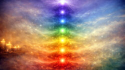 Feinstoffliche Gesundheitsmedizin - Chakra-Lichter in mystischer Harmonie