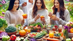 Detox Diäten im Frühjahr mit gesundem Gemüse und Obst