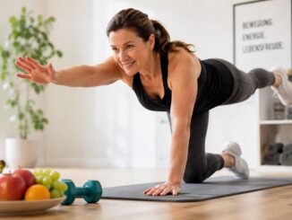 Fitnessroutine mit frischem Obst