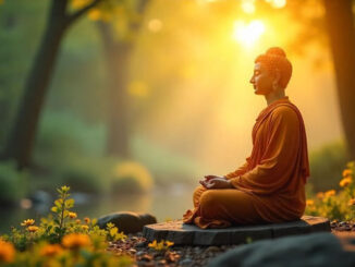 Buddha Staue im Wald