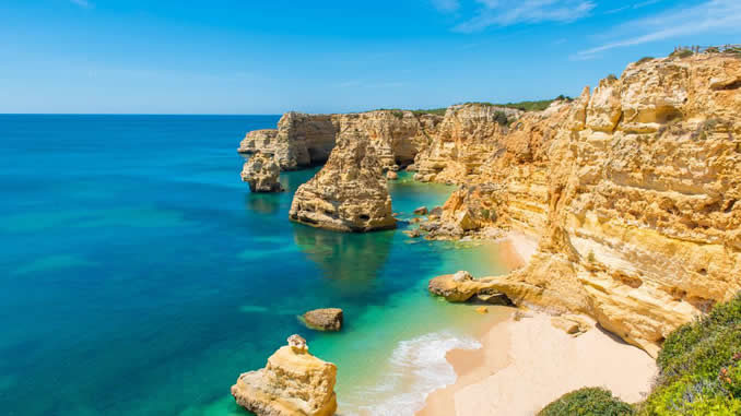 Algarve felsen strand meer