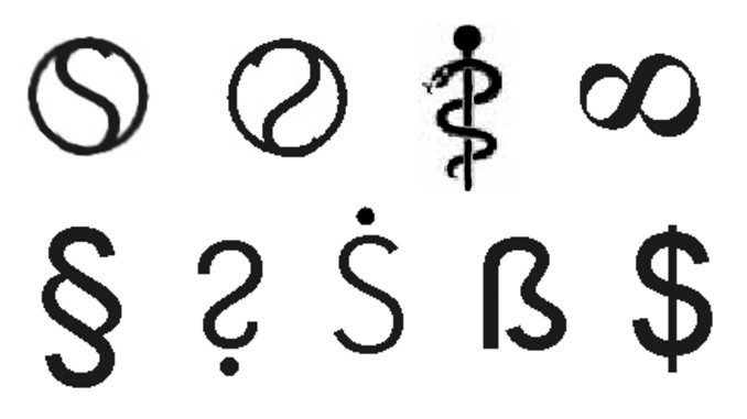 Alphabet Buchstaben S Symbole