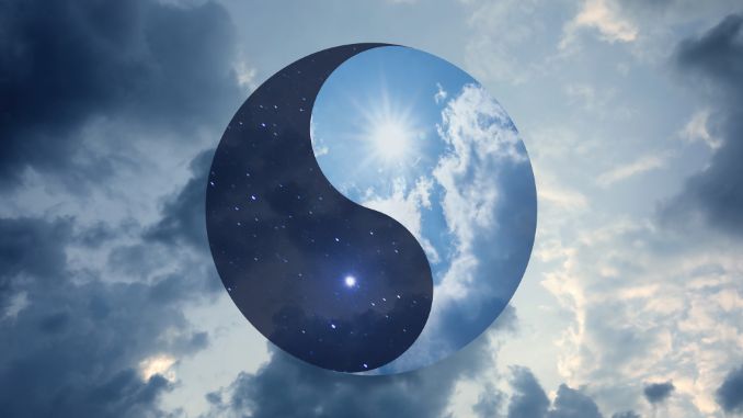 yin yang himmel canva