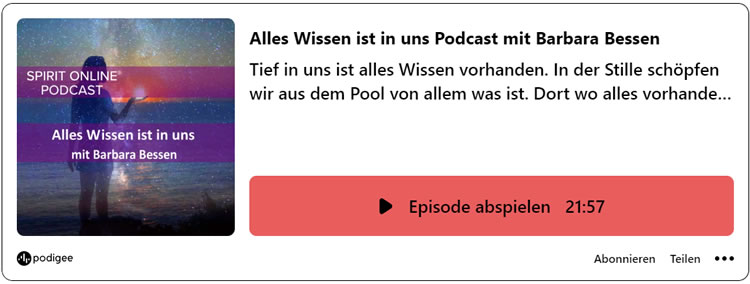 podcast Alles Wissen ist in uns barbara bessen 12-10-2023