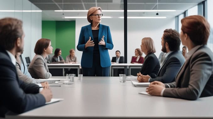 Sensitive Führung Gespräch im Konferenzraum