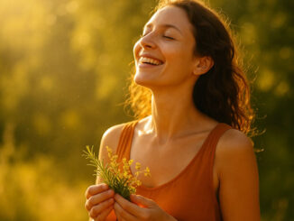 Ayurveda fördert das Lebensgefühl hier bei einer Frau