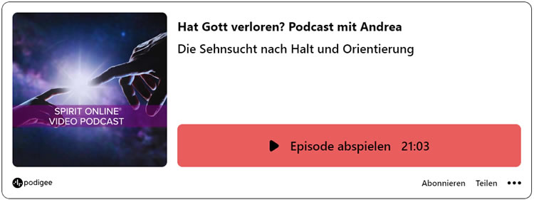 podcast video Sehnsucht Gott