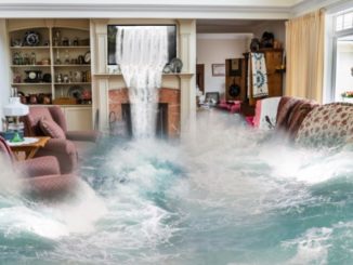 Informationsflut Drittes Auge Wasserfall überschwemmtes Wohnzimmer canva