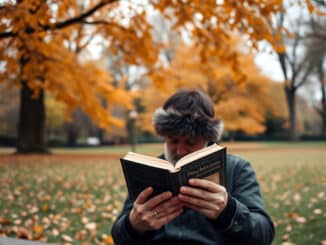 Spirituelle Schätze des Predigers Salomo Mann liest im park das Buch