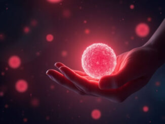 Photobiomodulation Lichtball in der Hand