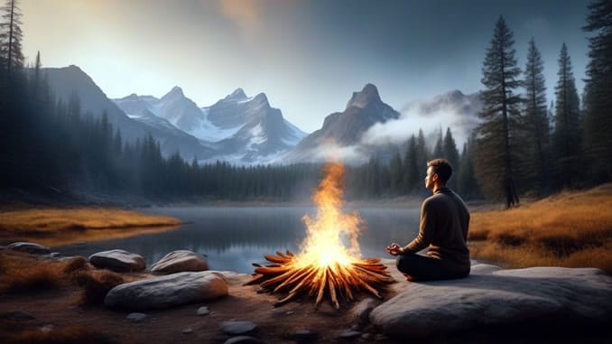 Fairness Meditation am Feuer