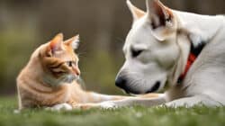 Telepathie mit Tieren Hund und Katze unterhalten sich