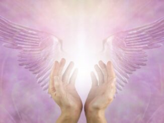 Messias Engel Flügel Hände Licht Himmel canva