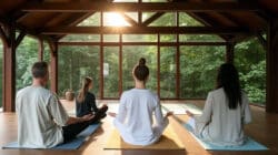 Ayurveda Gruppe in Meditation