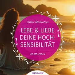 Kostenlose Online Meditationsabende mit Ingrid Auer Banner Ingrid Auer Meditationsabend