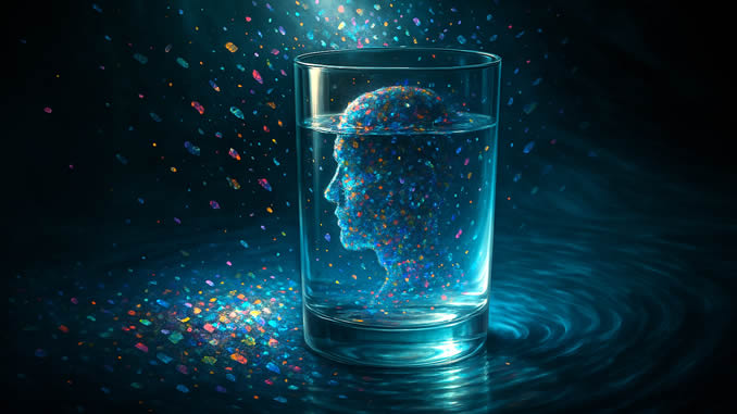 Mikroplastik im Wasserglas