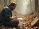 Verrat und Schuld Mann im Wald
