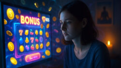 Wie KI unser Spielverhalten beeinflusst junge Frau vor Bildschirm mit Spiel