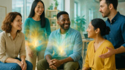 Menschlichkeit im Beruf erfährt eine Gruppe von Menschen