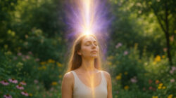 Stirnchakra Bedeutung Frau mit geöffnetem Kronenchakra