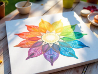 Chakra Malerei Leinwand Staffelei