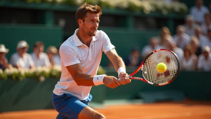 nicht anders können tennisspieler mann ki generiert