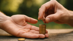 wenig Geld in der Hand haben