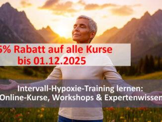 Rabatt Intervall-Hypoxie-Training Frau mit guter Gesundheit auf Wiese