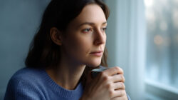 Was weiß ich über mich selbst nachdenkliche Frau