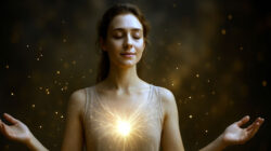 Ins Licht gehen Hingabe einer Frau an die Wandlung