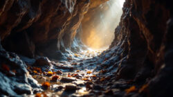 Logienforschung alte Höhle in der geforscht wird