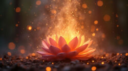 Lichtkörper wie eine Lotusblüte