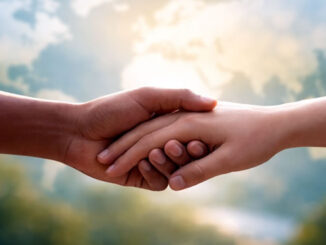 Menschen reichen sich die Hände