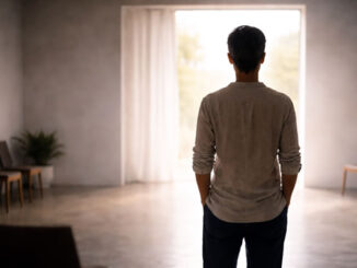 Mensch in leerem Raum