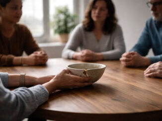 Gemeinschaft an einem Tisch