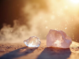 Kristalle in mystischem Licht