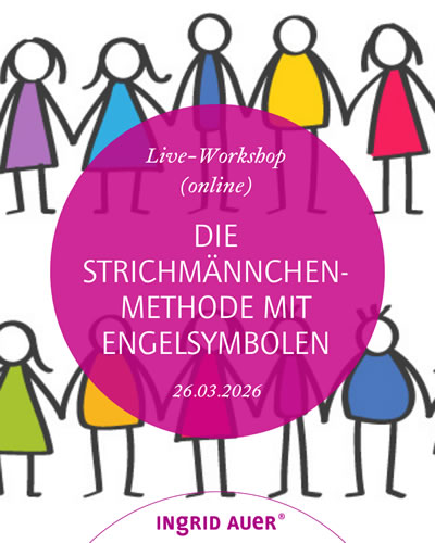 Live-Workshop Die Strichmännchen-Methode mit Engelsymbolen Banner Strichmännchen Methode Ingrid Auer