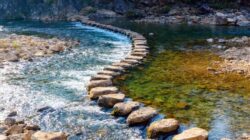 Spirituelle Entwicklung im Alltag - Natürlicher Bach fließt durch eine Landschaft