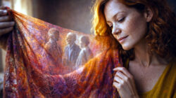 Wie transgenerationales Erbe unser Leben beeinflusst Frau mit Schleier und Ahnen