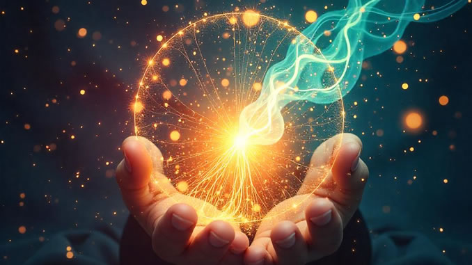 Hände voller Licht und Liebe