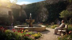 Kontemplation im Christentum im Klostergarten