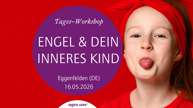 Banner Ingrid Auer Workshop Mai Engel und inneres Kind