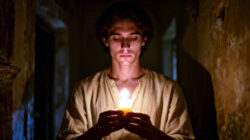 Christliche Mystik Mystiker mit Kerze