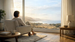 Persönlichkeitsentwicklung Morgensonne und Ruhe im Wohnzimmer