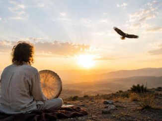 Meditation im goldenen Morgenlicht