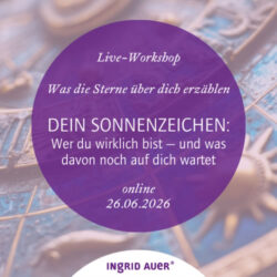 Live-Workshop Ingrid Auer - Ingrid Auer Online Banner Sterne/Horoskop Juni 2026