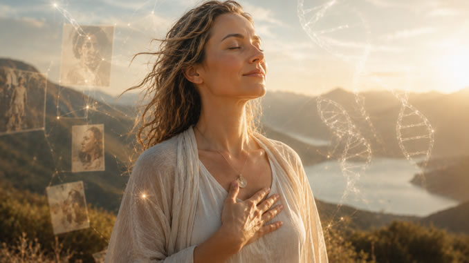 Meditative Moment in Golden Light